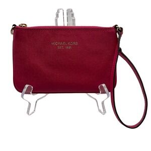 Michael Kors Hot Pink Wristlet with Zip Closure Colorful Preppy‎ Designer